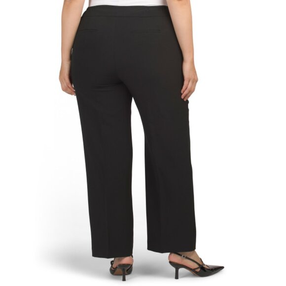 KASPER Black Plus Wide Leg Pants - Picture 2 of 2